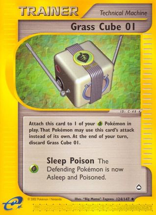 Grass Cube - 124/147 Aquapolis Uncommon Pokemon - NM