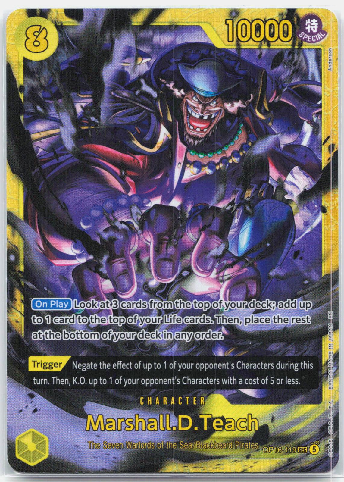 Marshall.D.Teach - OP16-119 The Time of Battle SR One Piece - NM