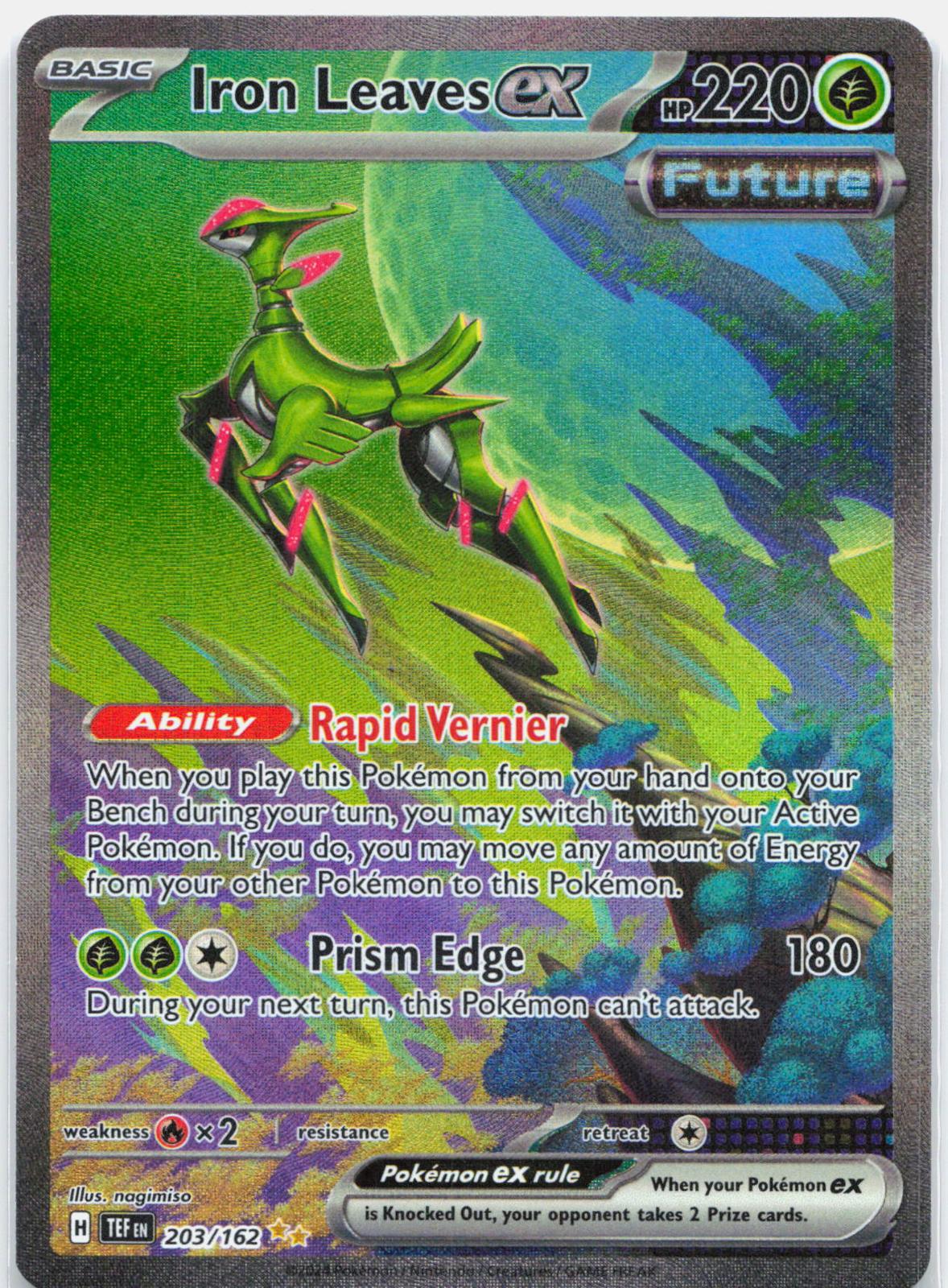 Iron Leaves ex - 203/162 Temporal Forces Special Illustration Pokemon - NM