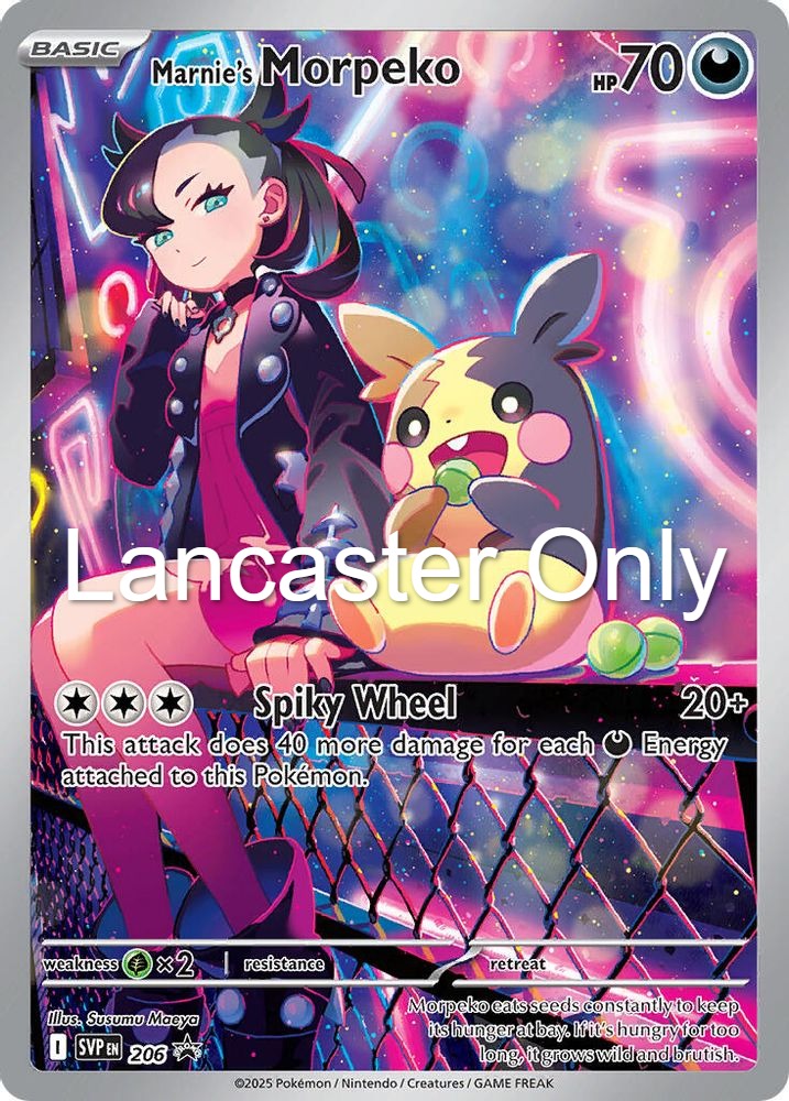 Marnie’s Morpeko - 206 Scarlet & Violet Promo Holo Rare Pokemon - NM (Lanc)