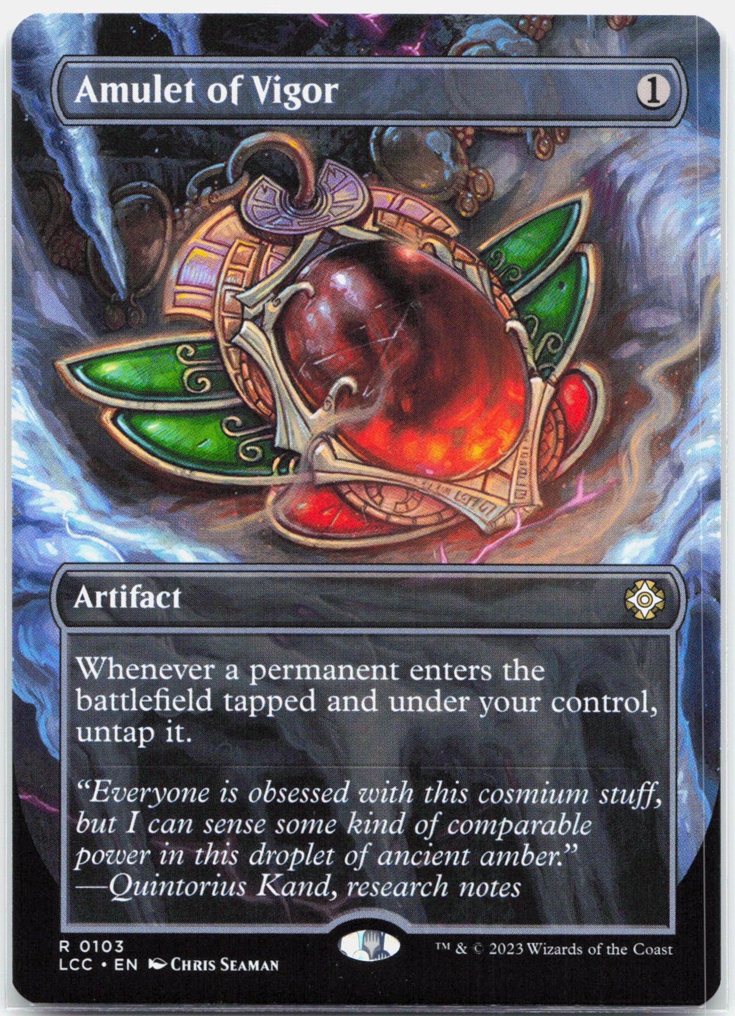 Amulet of Vigor Borderless - 0103 Commander The Lost Caverns of Ixalan Rare Magic - NM
