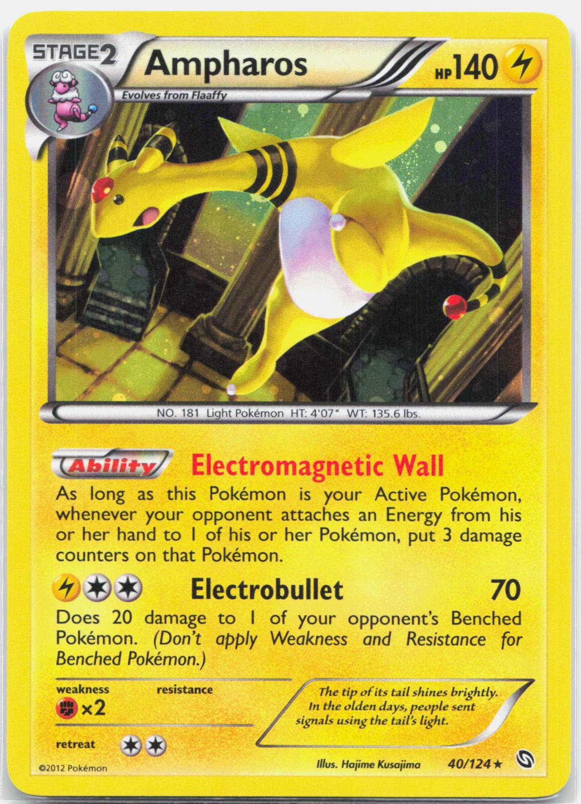 Ampharos - 040/124 Dragons Exalted Cosmos Holo Promo Pokemon - NM/LP