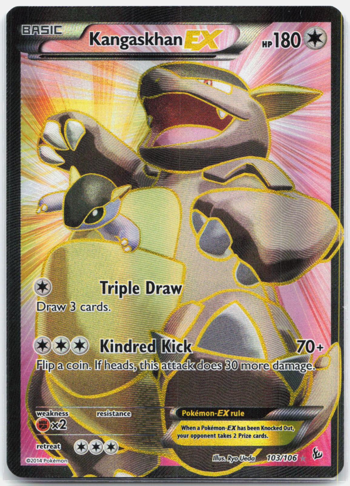 Kangaskhan EX - 103/106 Flashfire Full Art Pokemon - NM/LP