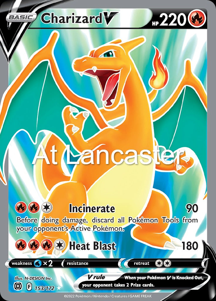 Charizard V - 153/172 Brilliant Stars Holo Ultra Rare Pokemon - NM (Lanc)