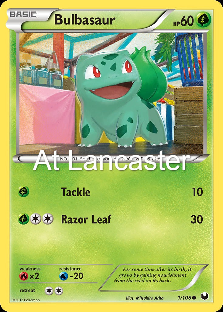 Bulbasaur - 1/108 Dark Explorers Reverse Holo Common Pokemon - NM/LP (Lanc)