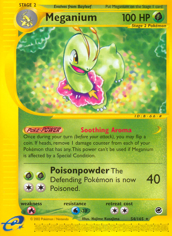 Meganium - 54/165 Expedition Base Set Rare Pokemon - NM
