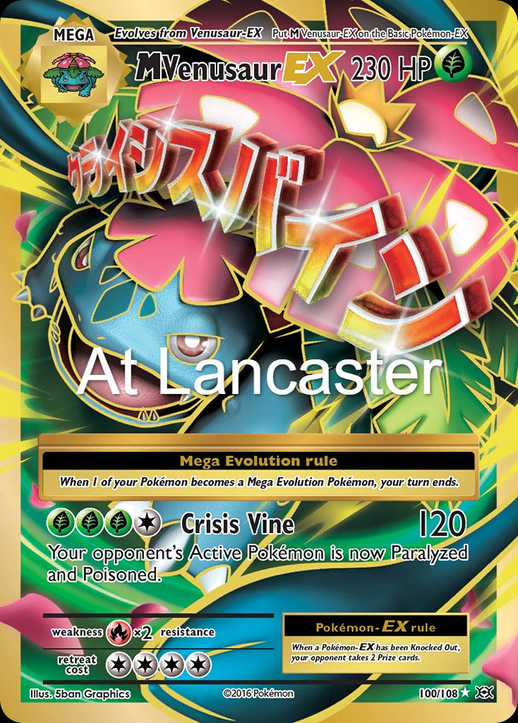M Venusaur EX - 100/108 Evolutions Ultra Rare Pokemon - LP (Lanc)