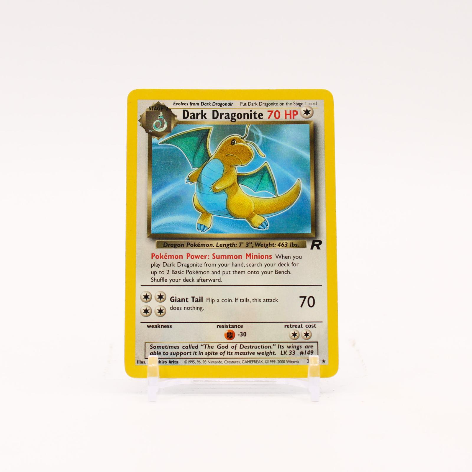 Dark Dragonite - 22/82 Team Rocket Unlimited Rare Pokemon - LP/MP