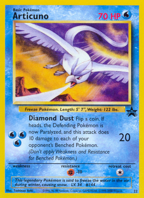 Articuno - 22 Wizards Black Star Promo Pokemon - NM