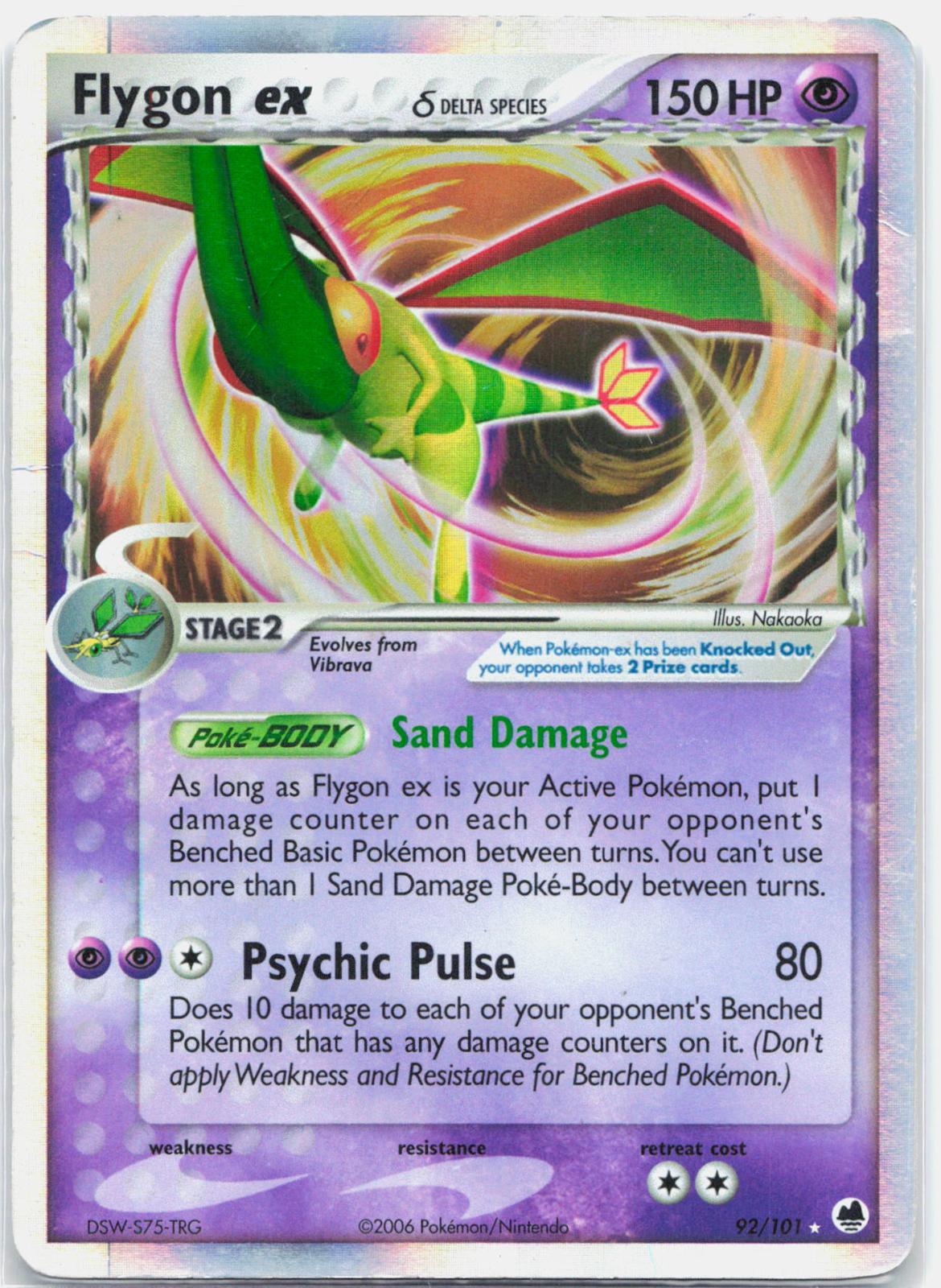 Flygon ex - 92/101 Dragon Frontiers Ultra Rare Pokemon - HP
