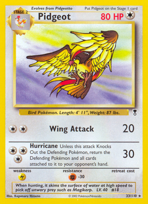 Pidgeot - 33/110 Legendary Collection Rare Pokemon - NM
