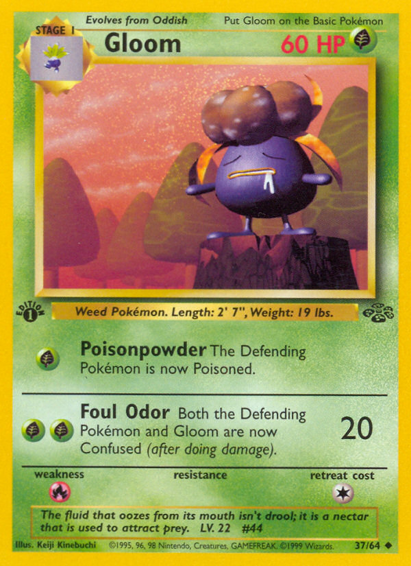 Gloom - 37/64 Jungle Uncommon Unlimited Pokemon - NM