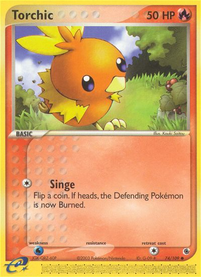 Torchic - 74/109 Ruby & Sapphire Common Pokemon - NM