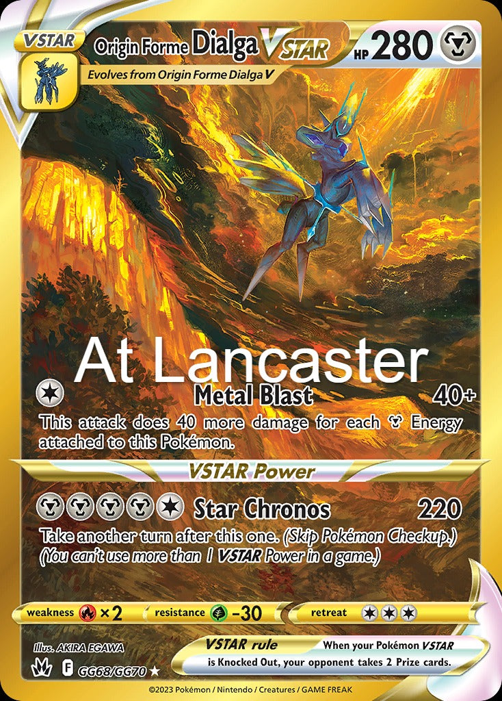 Origin Forme Dialga VSTAR - GG68/GG70 Crown Zenith Galarian Gallery Secret Rare Pokemon - NM (Lanc)