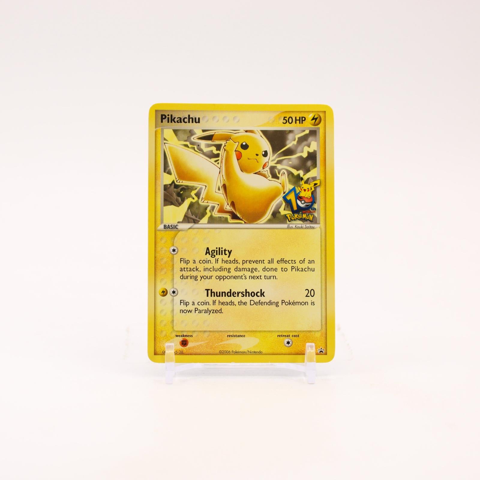 Pikachu - 012 Black Star 10th Anniversary Promo Pokemon - MP