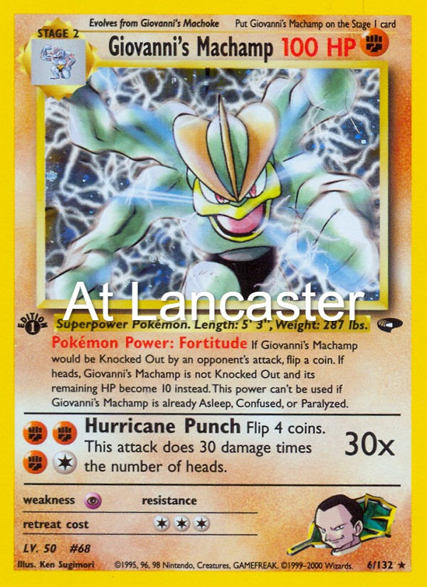 Giovanni's Machamp - 6/132 Gym Challenge Unlimited Rare Pokemon - LP/MP (Lanc)