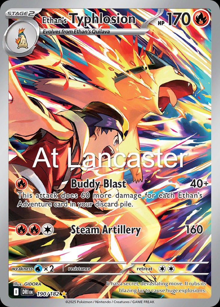 Ethan's Typhlosion - 190/182 Destined Rivals Illustration Rare Pokemon - NM (Lanc)
