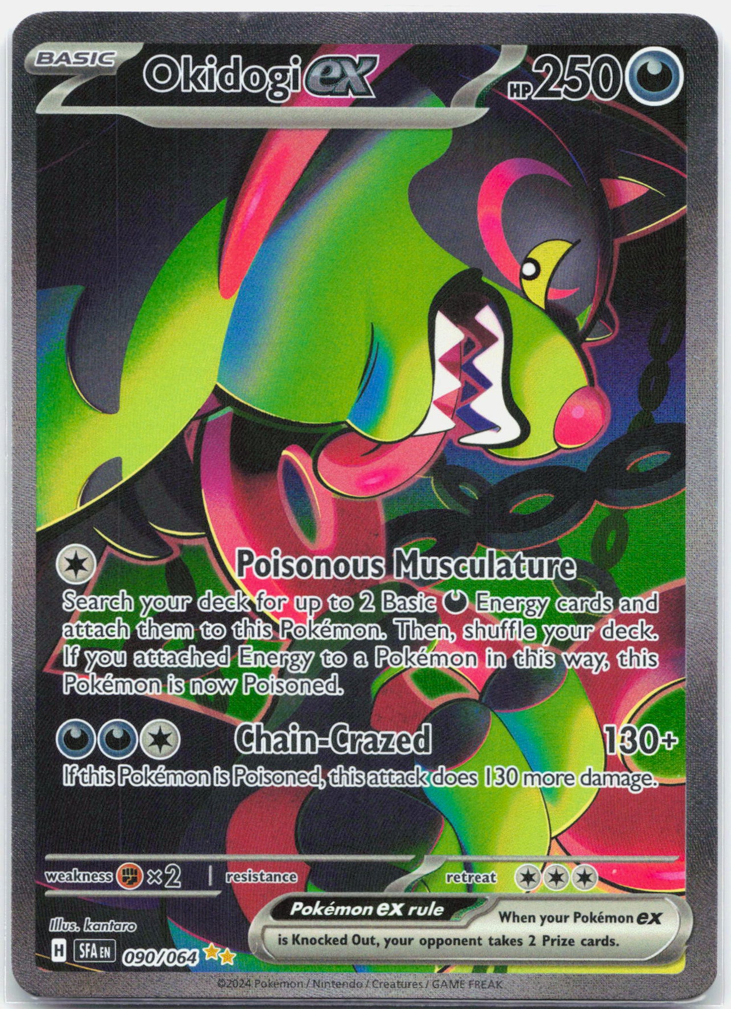 Okidogi ex - 090/064 Shrouded Fable Special Illustration Pokemon - NM