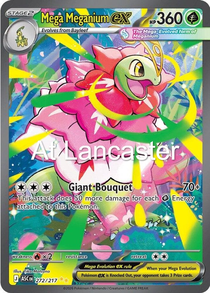 Mega Meganium ex - 272/217 Ascended Heroes Special Illustration Rare Pokemon - NM (Lanc)