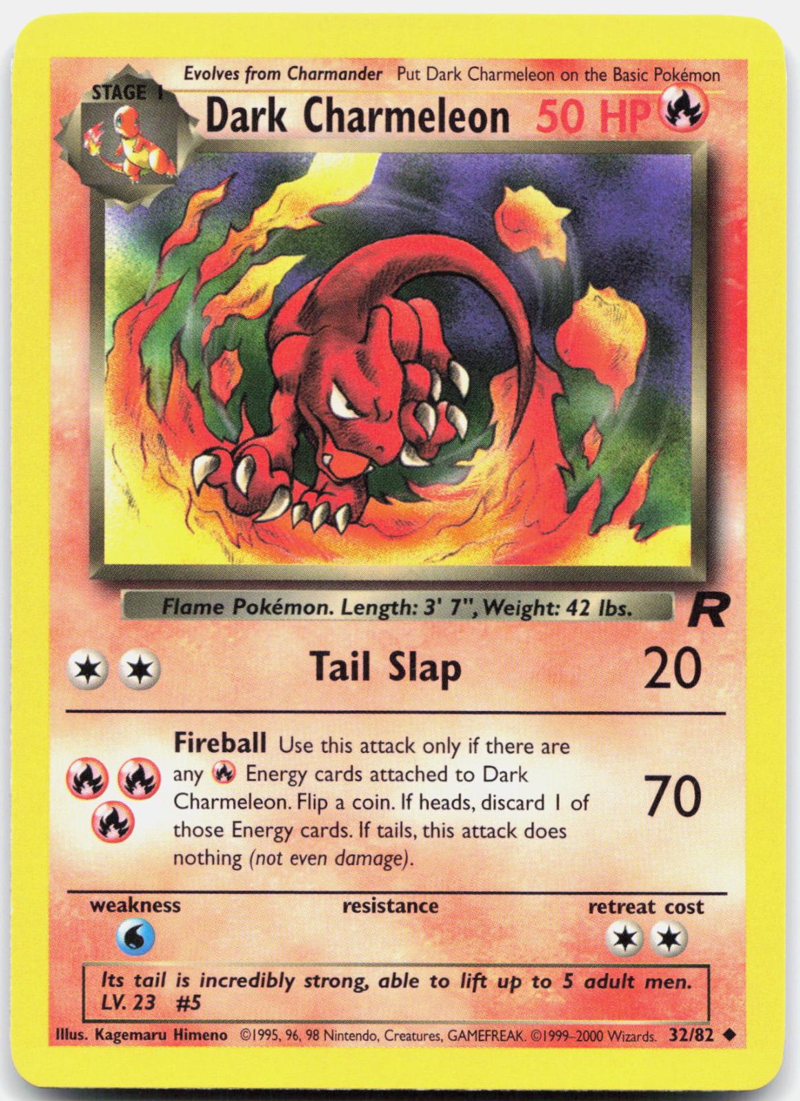 Dark Charmeleon - 32/82 Team Rocket Uncommon Unlimited Pokemon - NM