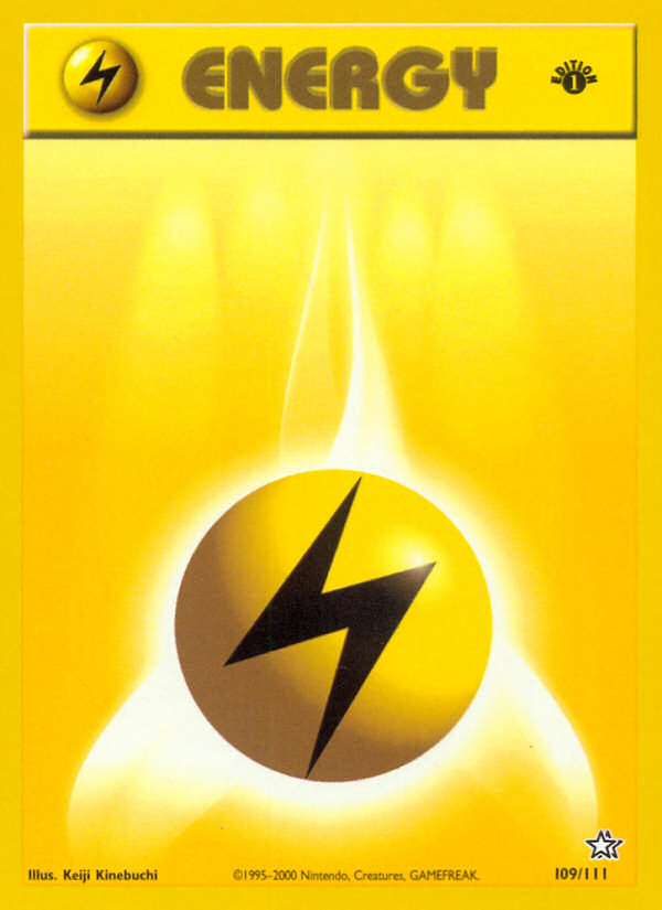 Lightning Energy - 109/111 Neo Genesis Unlimited Pokemon - NM