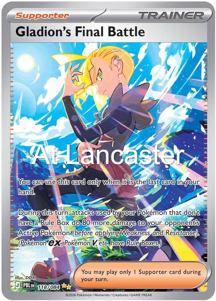 Gladion's Final Battle - 118/084 Pitch Black Special Illustration Rare Pokemon - NM (Lanc)