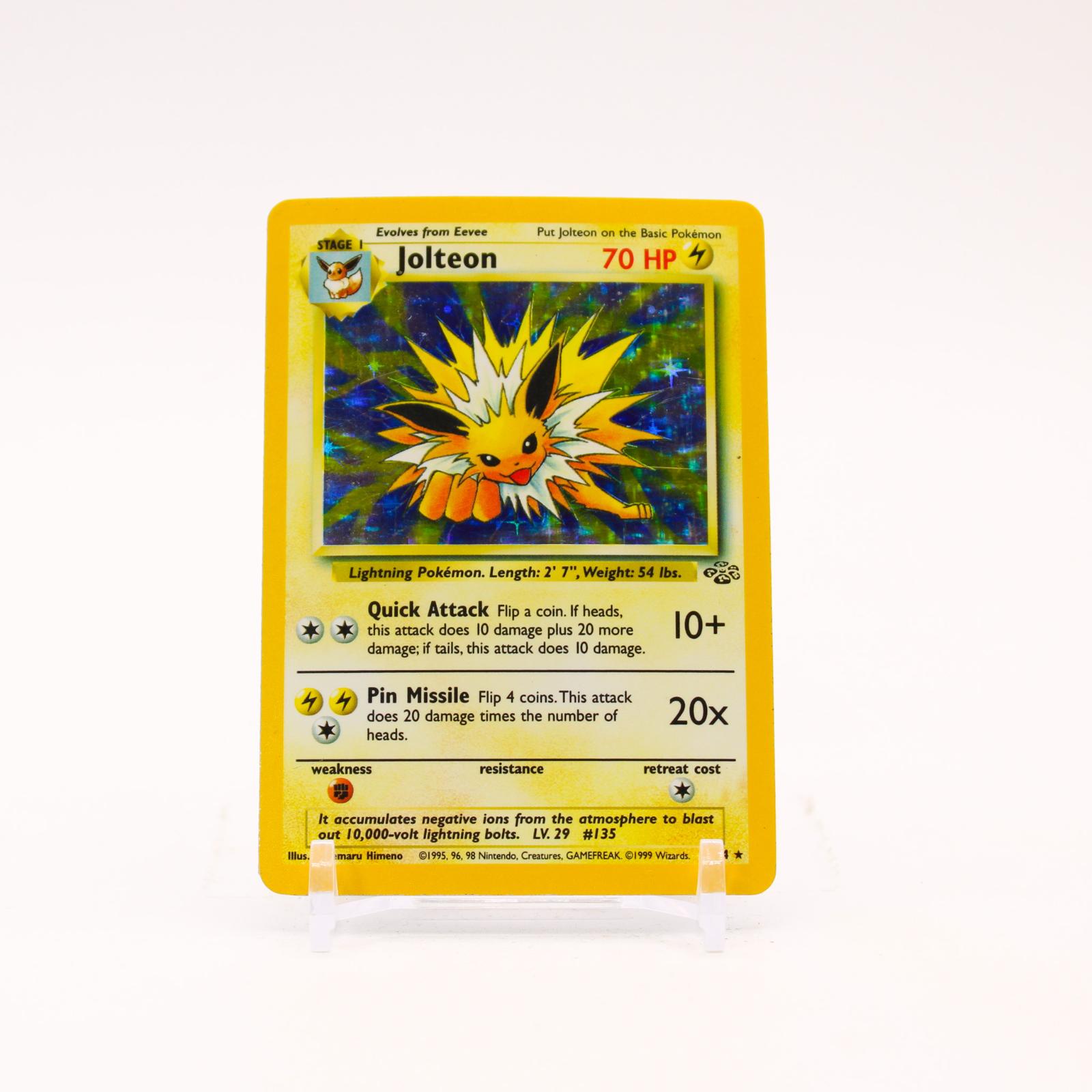 Jolteon - 4/64 Jungle Unlimited Holo Rare Pokemon - LP
