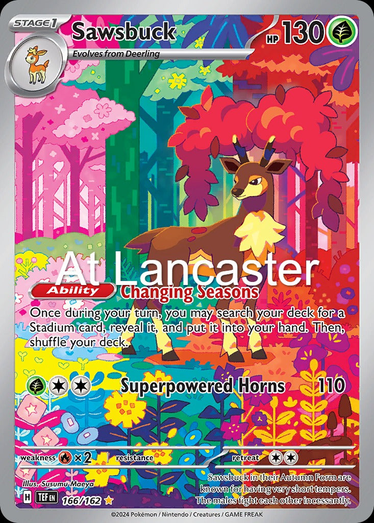 Sawsbuck - 166/162 Temporal Forces Holo Illustration Rare Pokemon - NM (Lanc)