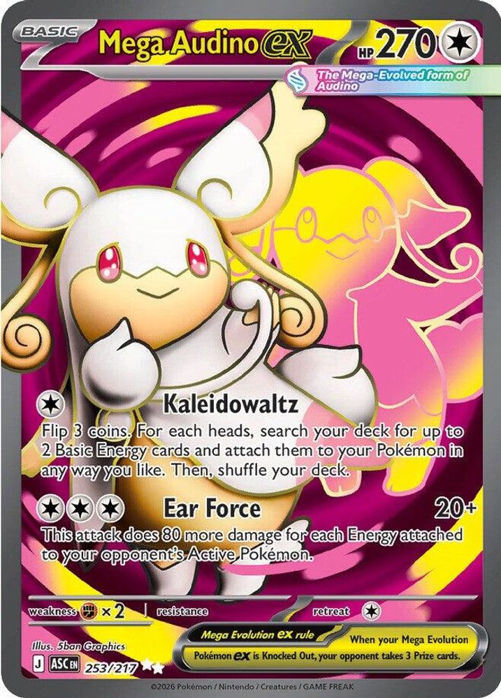 Mega Audino ex - 253/217 Ascended Heroes Ultra Rare Holo Pokemon - NM