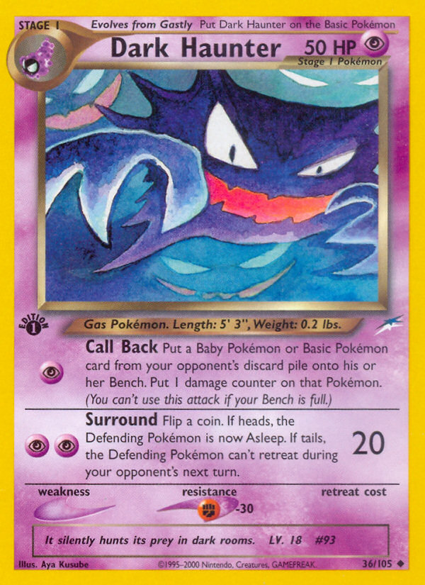 Dark Haunter - 36/105 Neo Destiny Uncommon Unlimited Pokemon - NM