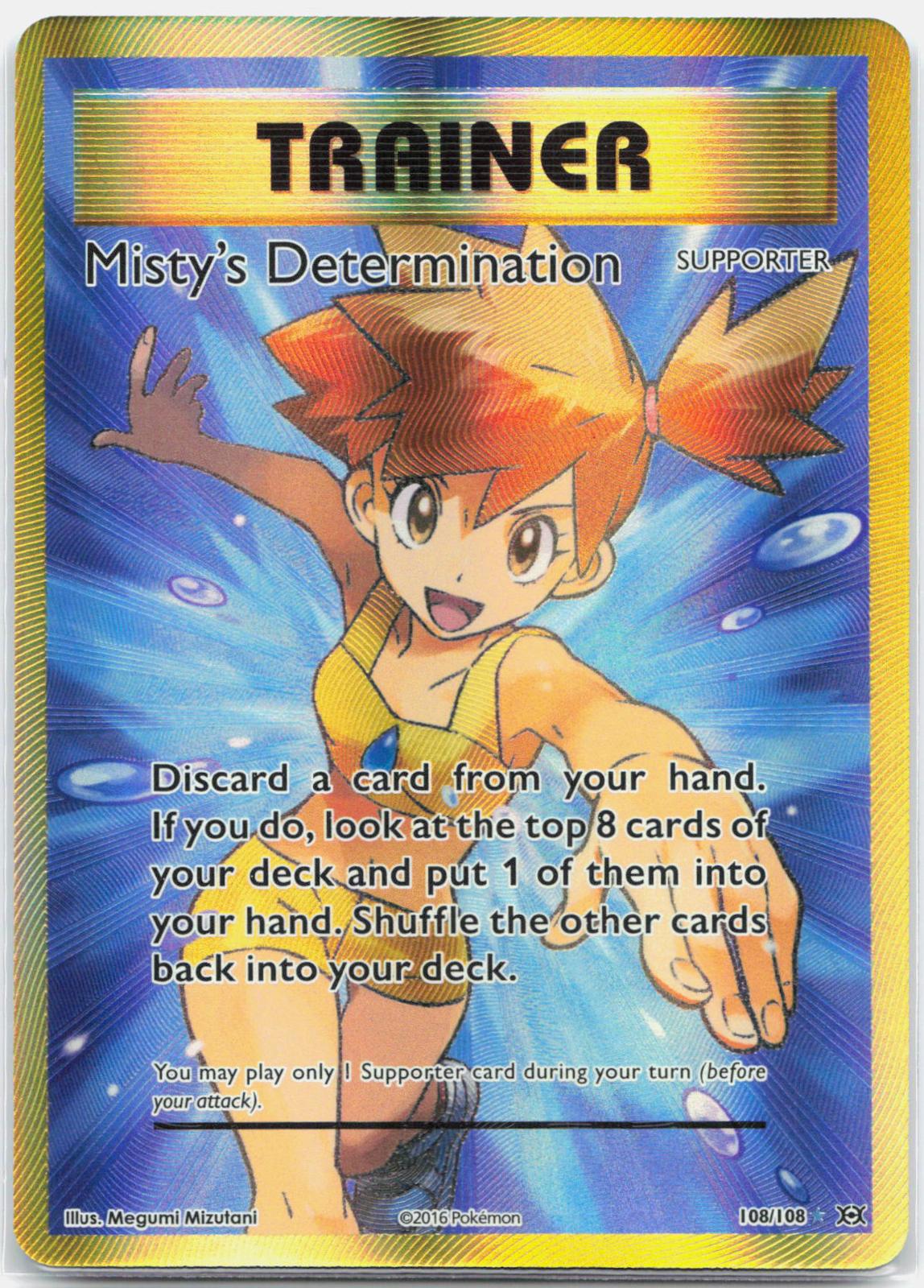 Misty's Determination - 108/108 Evolutions Holo Ultra Rare Pokemon - NM