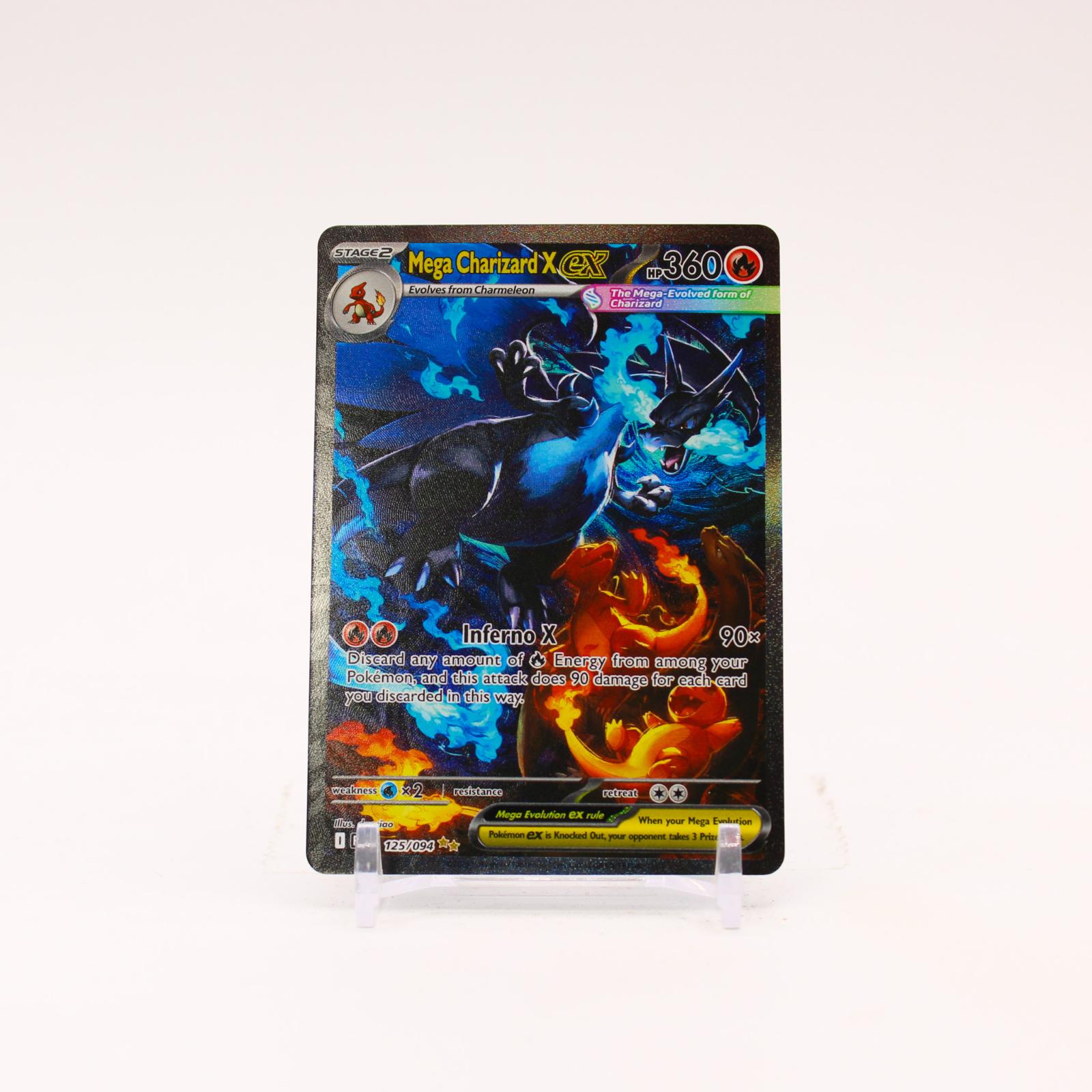 Mega Charizard X ex - 125/094 Phantasmal Flames Special Illustration Pokemon - NM