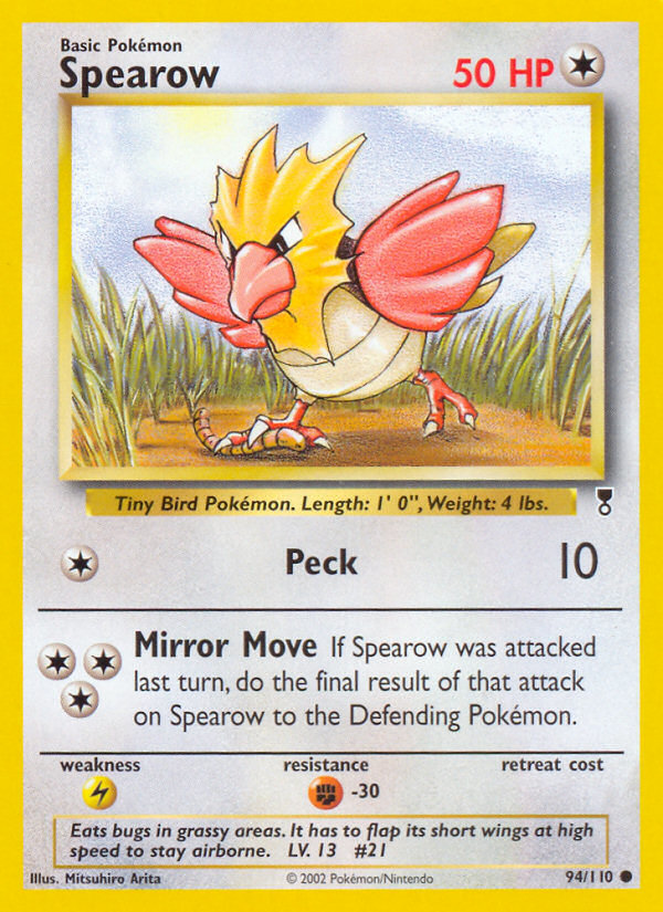Spearow - 94/110 Legendary Collection Common Pokemon - NM