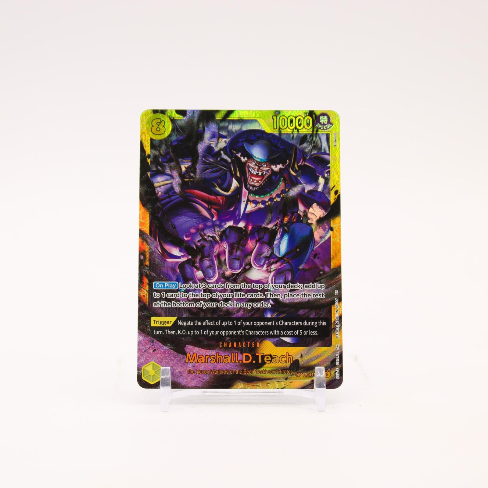 Marshall.D.Teach - OP16-119 The Time of Battle Foil SEC One Piece - NM