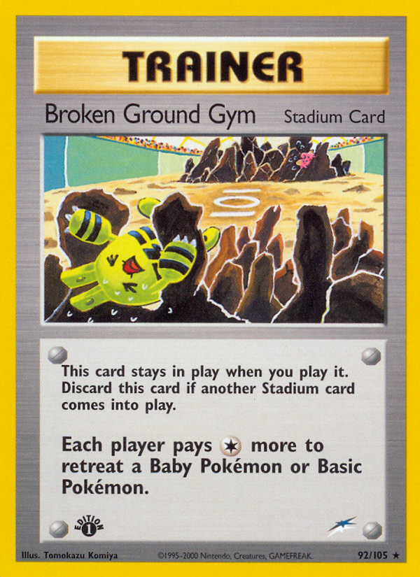 Broken Ground Gym - 92/105 Neo Destiny Rare Unlimited Pokemon - NM
