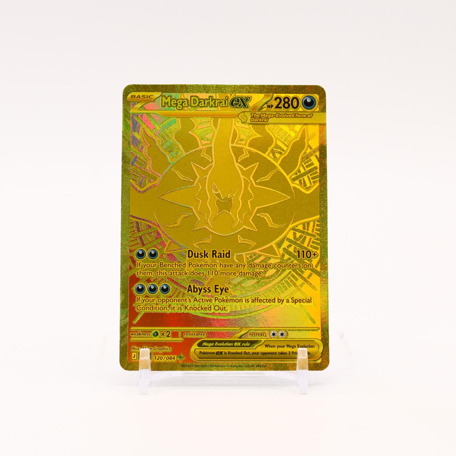 Mega Darkrai ex - 120/084 Pitch Black Holo Gold Pokemon - NM/MINT