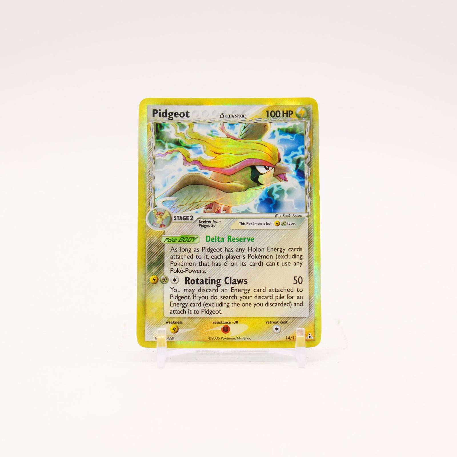 Pidgeot - 14/110 Holon Phantoms Holo Rare Pokemon - MP