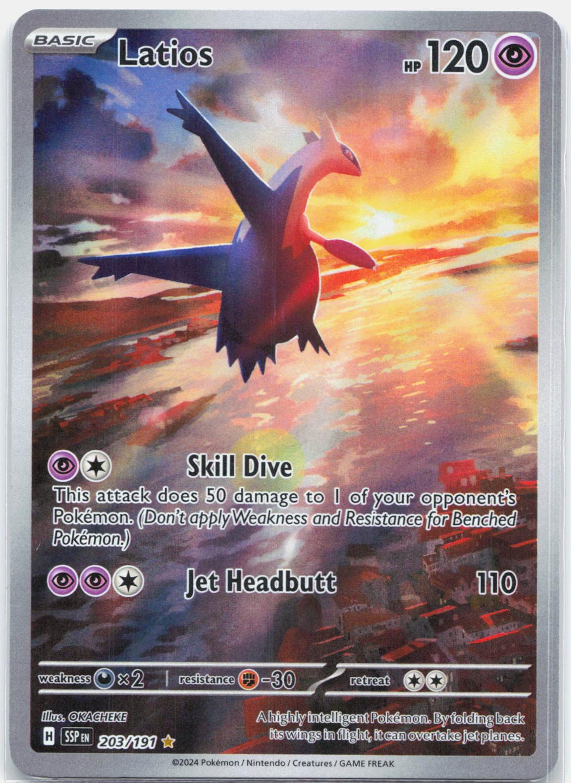 Latios - 203/191 Surging Sparks Illustration Rare Pokemon - NM