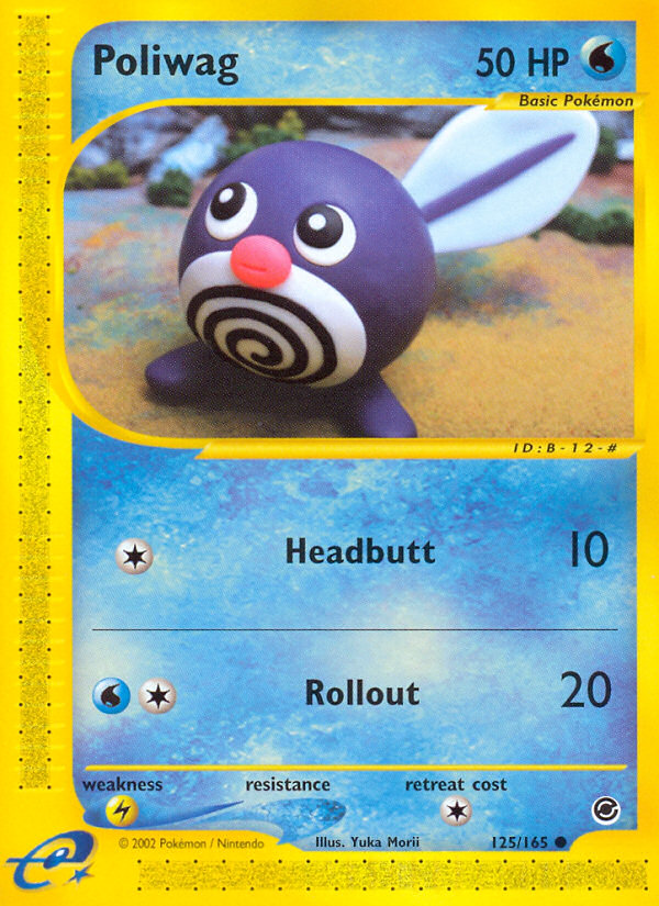 Poliwag - 125/165 Expedition Base Set Common Pokemon - NM