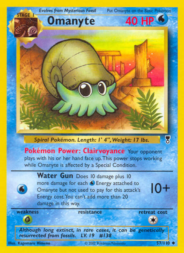 Omanyte - 57/110 Legendary Collection Uncommon Pokemon - NM