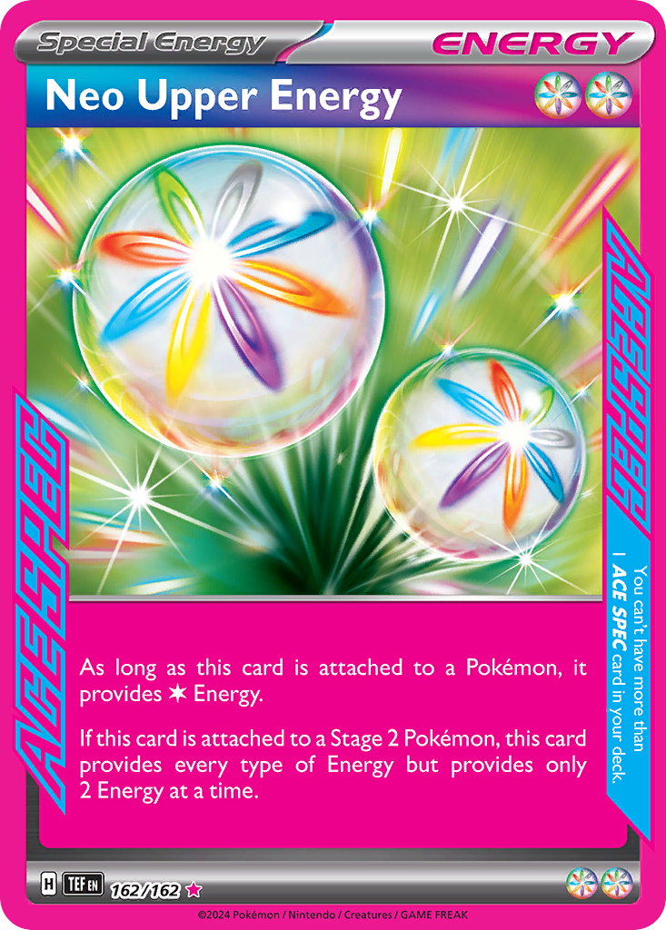 Neo Upper Energy - 162/162 Temporal Forces ACE SPEC Rare Holo Pokemon - NM