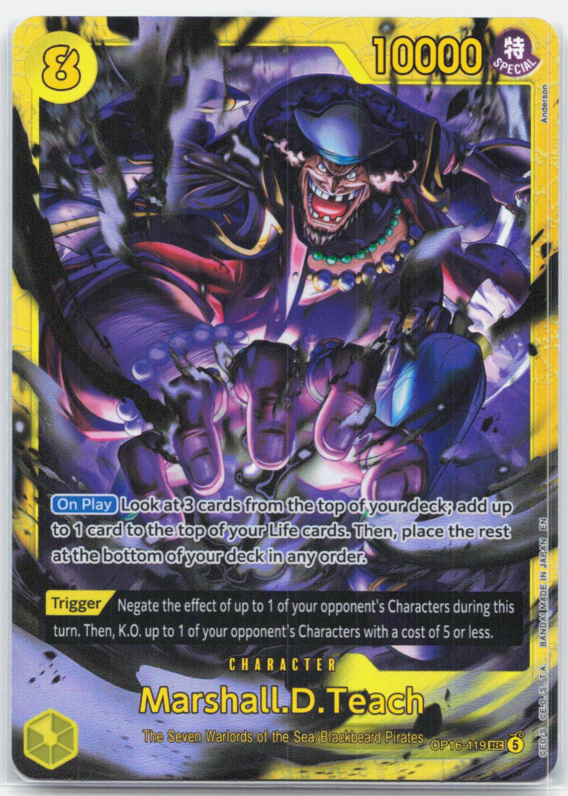 Marshall.D.Teach - OP16-119 The Time of Battle SR One Piece - NM