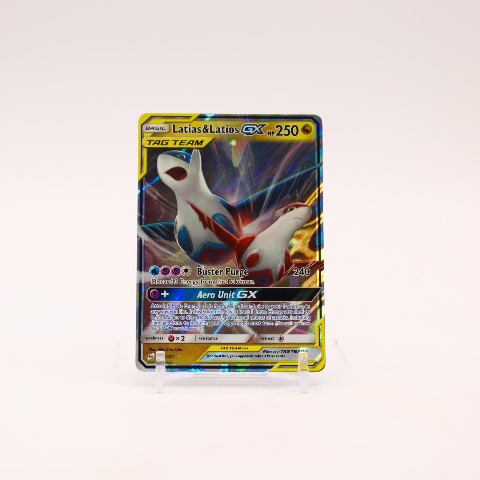 Latias & Latios GX - 113/181 Team Up Holo Ultra Rare Pokemon - LP/MP