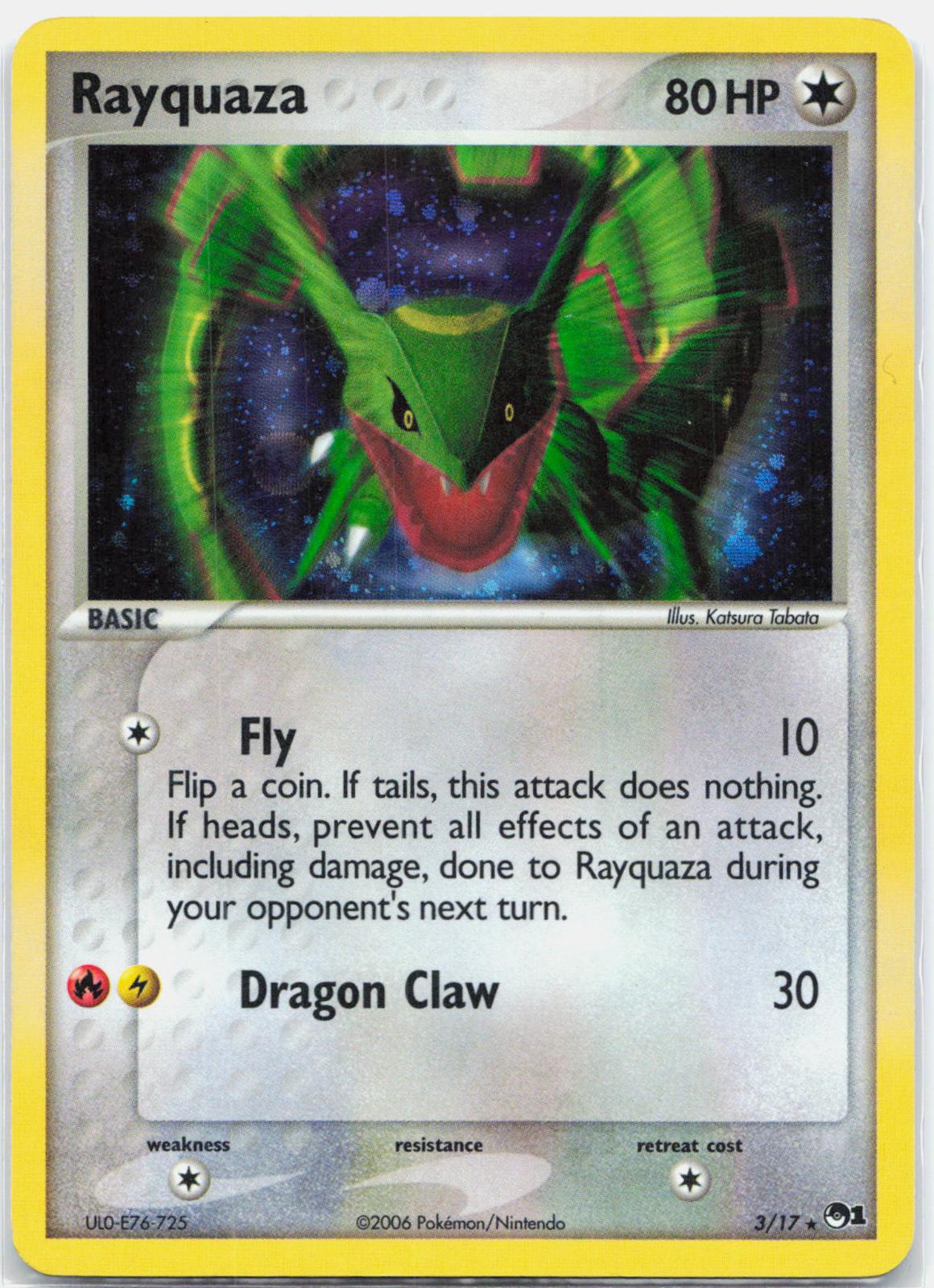Rayquaza - 3/17 POP Series 1 Holo Rare Pokemon - LP