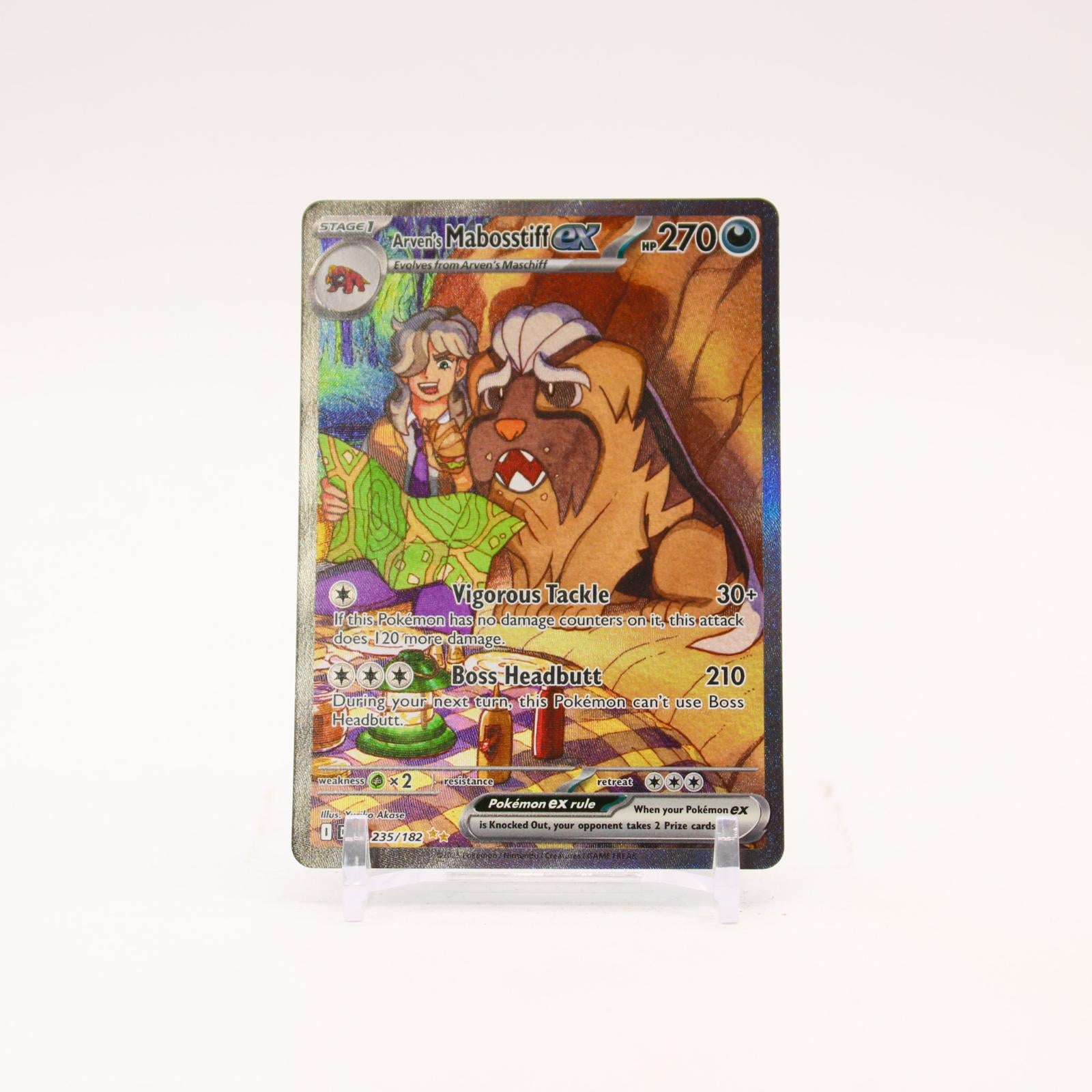 Arven's Mabosstiff ex - 235/182 Destined Rivals Special Illustration Pokemon - NM/MINT