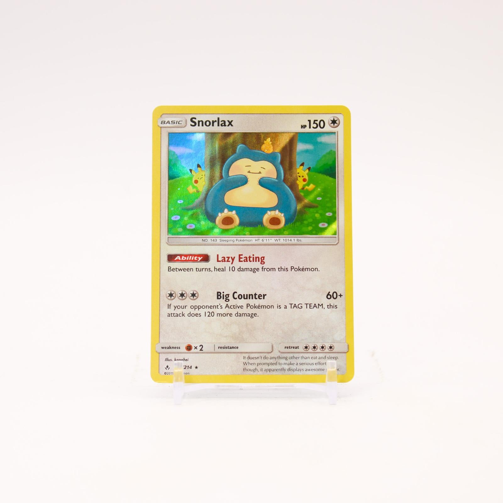 Snorlax - 158/214 Unbroken Bonds Holo Rare Pokemon - NM/LP
