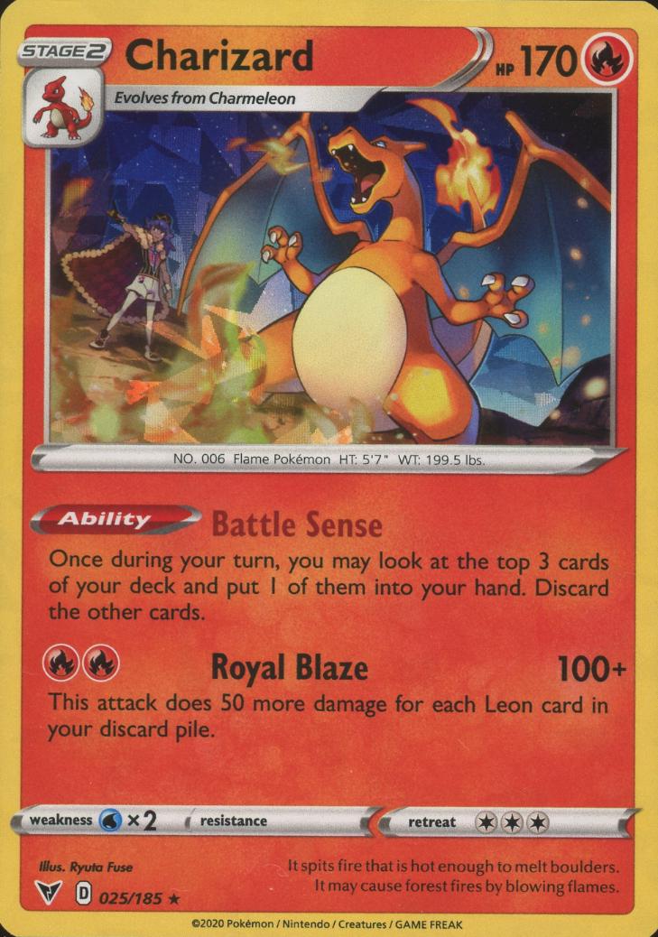 Charizard - 025/185 Vivid Voltage Cracked Ice Holo Deck Promo Pokemon - NM/MINT