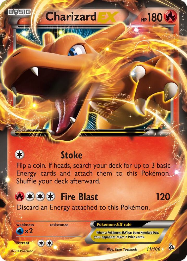 Charizard EX - 011/106 Flashfire Ultra Rare Pokemon - NM