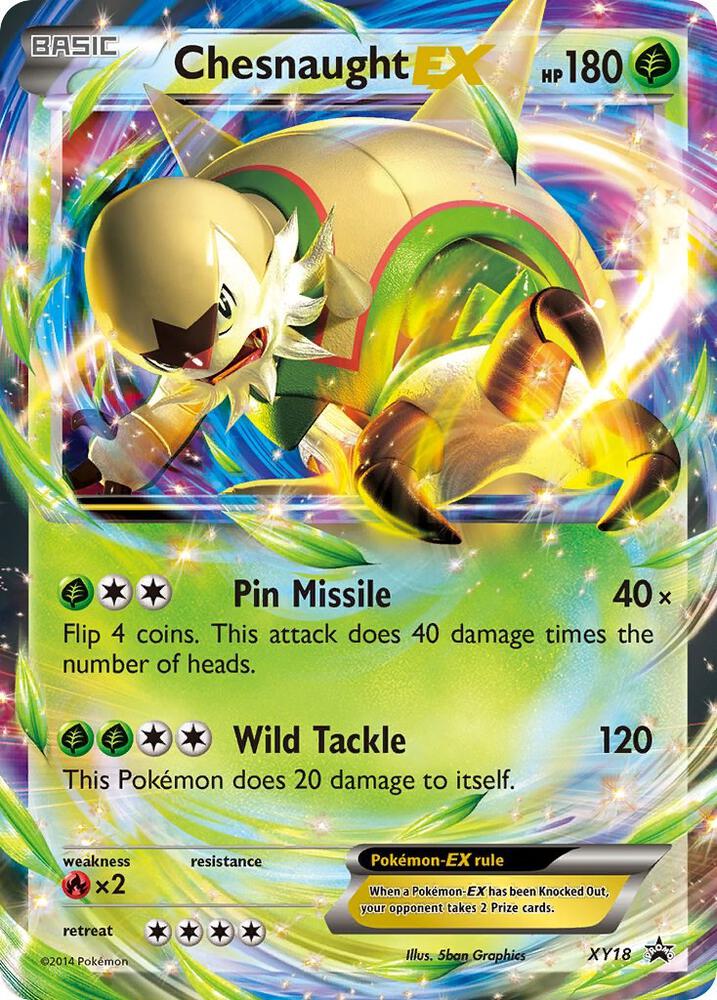 Chesnaught EX - XY18 Black Star Promo Ultra Rare Pokemon - NM