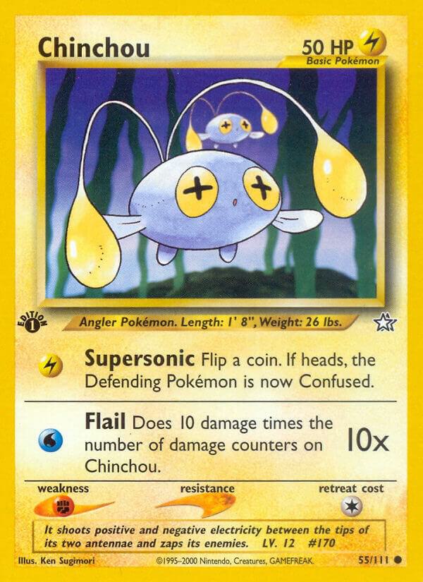 Chinchou - 55/111 Neo Genesis 1st Edition Pokemon - NM